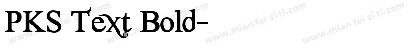 PKS Text Bold字体转换